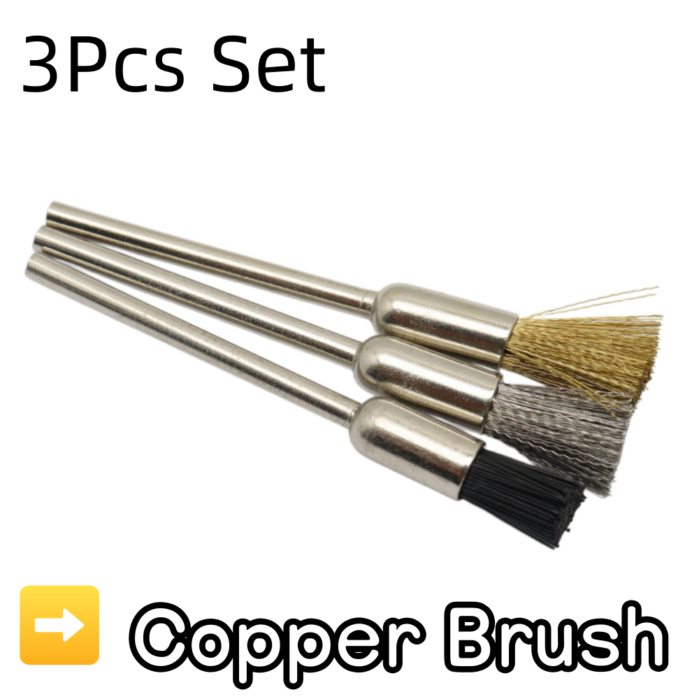 Nail Art Brush Set - مجموعة من 3 فرش تنظيف لأدوات