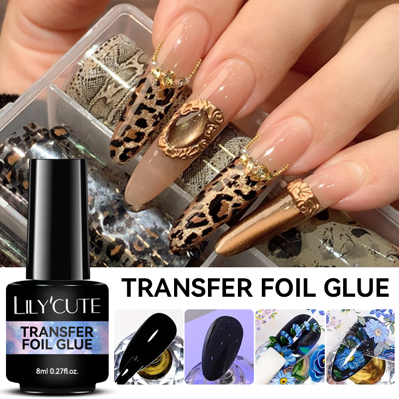 Nail Foil Transfer - LILYCUTE 8 مللي نقل احباط الغراء
