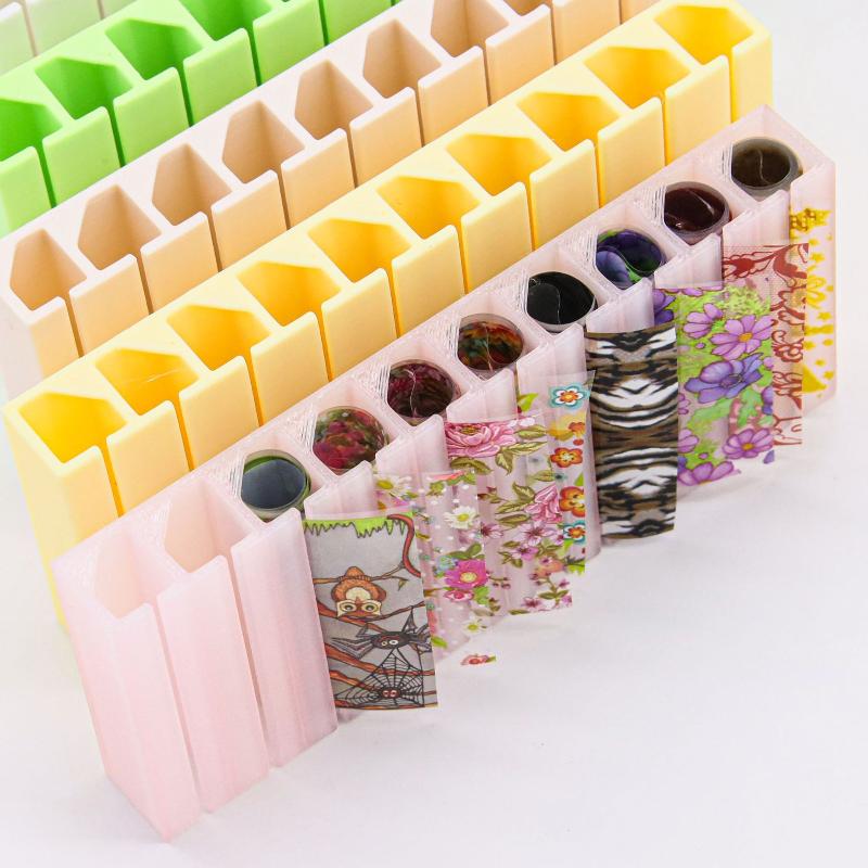Nail Foil Transfer - مجموعة واحدة من صندوق تخزين ورق