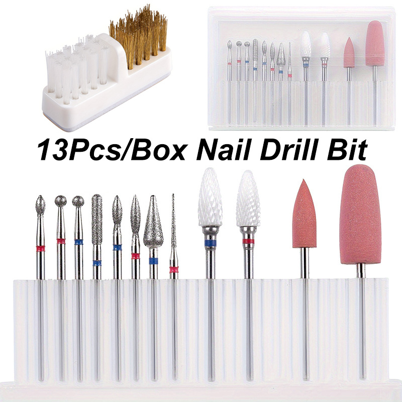 Nail Art Brush Set - مجموعة من 13 قطعة من رؤوس