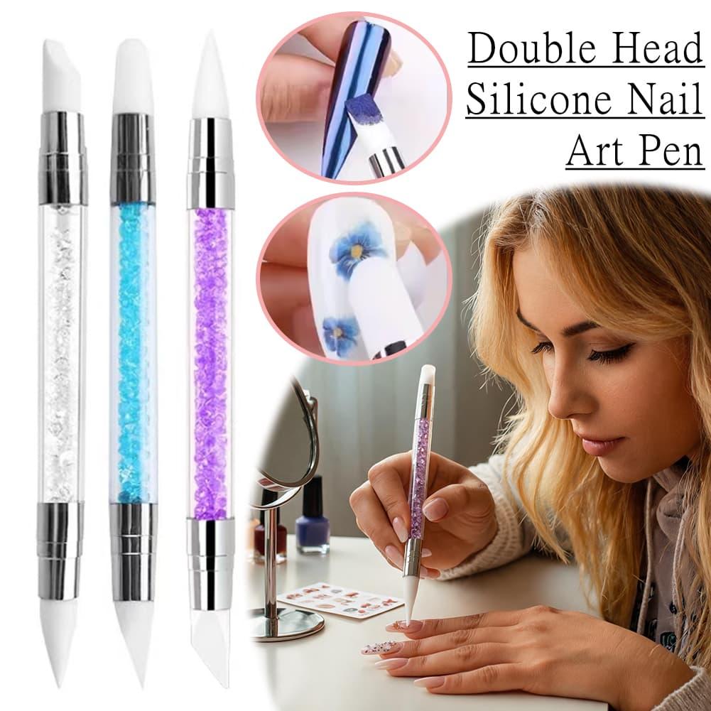 Nail Art Brush Set - قلم سيليكون مزدوج الرأس لفن الأظافر،