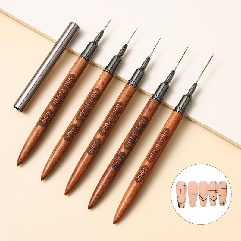 مجموعة فرش فن الأظافر بمقبض خش - مراجعة Nail Art Brush Set وسعره