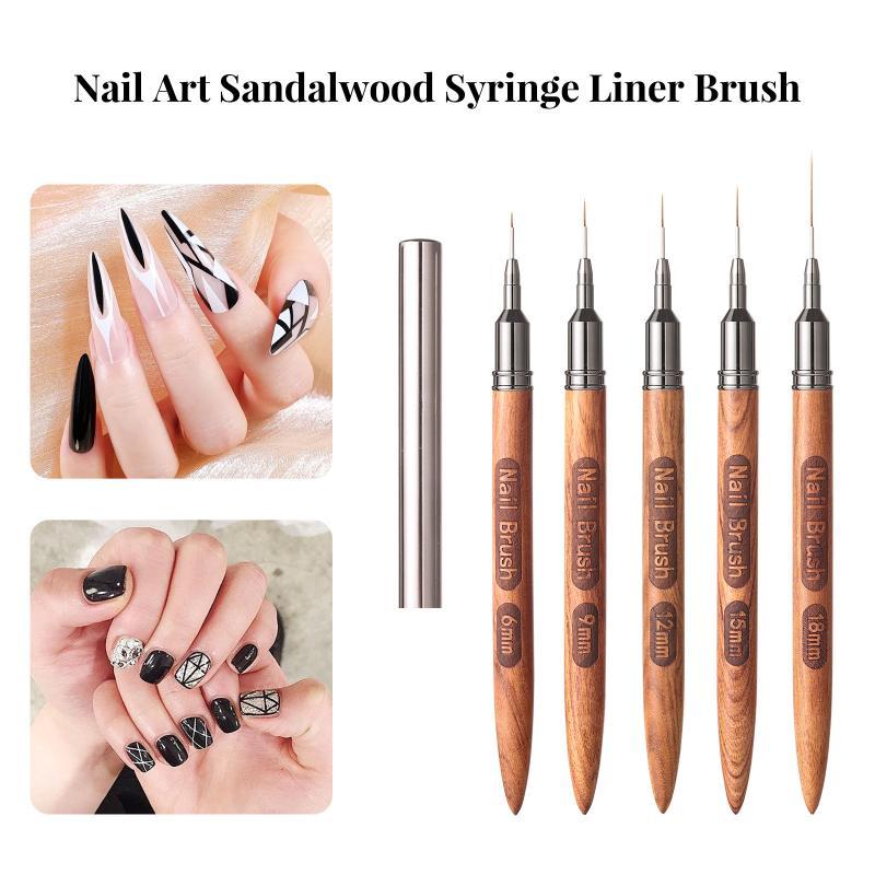 مجموعة فرش فن الأظافر بمقبض خش - مراجعة Nail Art Brush Set وسعره