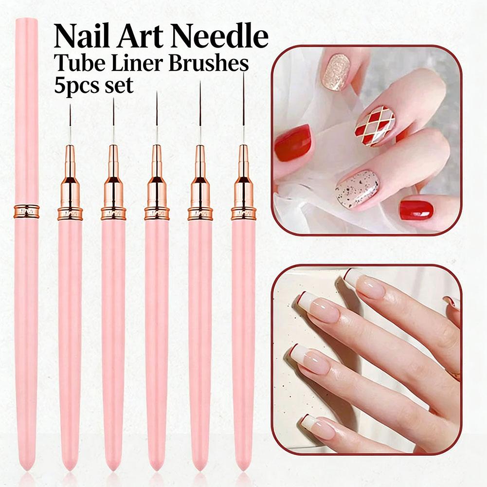 مجموعة من 5 فرش رسم للأظافر بأ - مراجعة Nail Art Brush Set وسعره