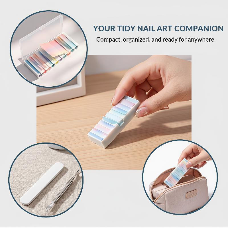 صندوق تخزين صغير محمول مضاد لل - مراجعة Nail Foil Transfer وسعره