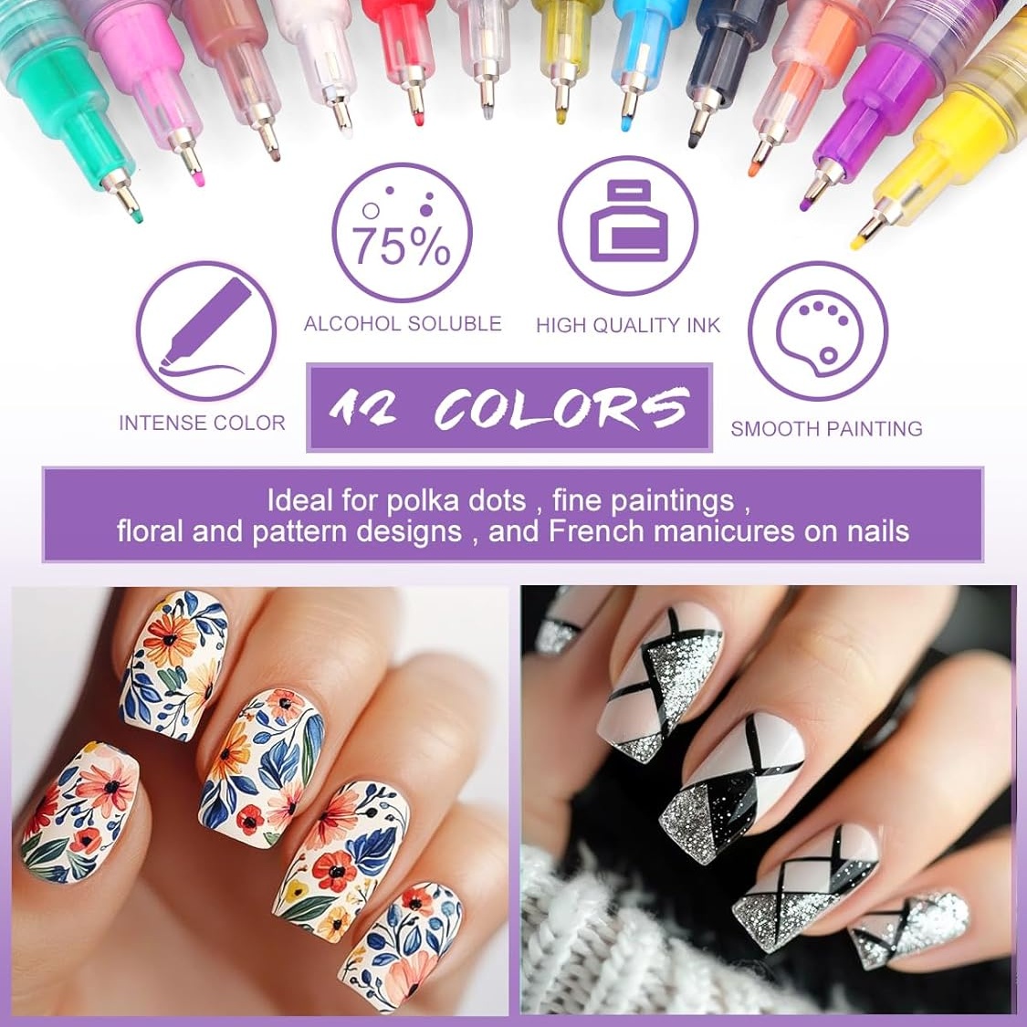 مجموعة أقلام تزيين الأظافر بـ  - مراجعة Nail Art Brush Set وسعره