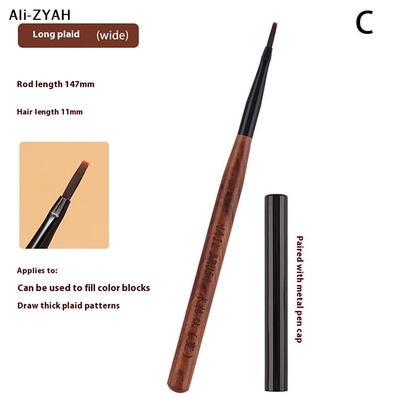 【ZYH】1/3 قطع فرشاة رسم خطوط فن - مراجعة Nail Art Brush Set وسعره