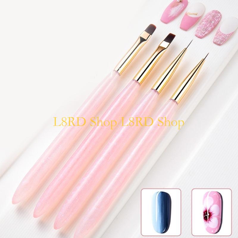 L8RD 4 قطعة مجموعة فرش رسم الأ - مراجعة Nail Art Brush Set وسعره