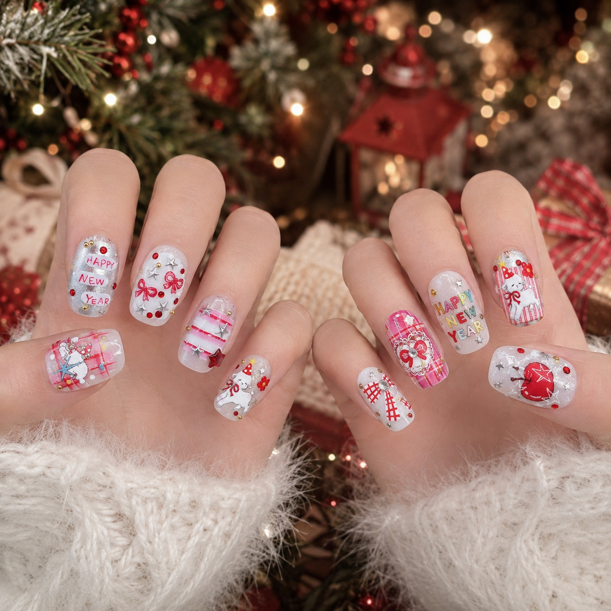 ملصقات أظافر حمراء احتفالية ثل - مراجعة Nail Art Red Cherry وسعره