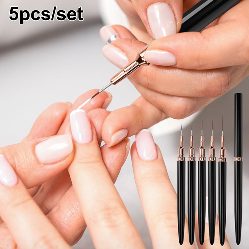 ز. مجموعة من 5 فرش احترافية لت - مراجعة Nail Art Brush Set وسعره