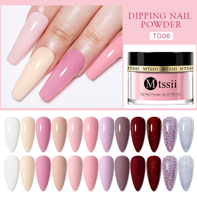 Mtssii 5 جرام/10 جرام عارية ال - مراجعة Nail Art Natural Pink وسعره