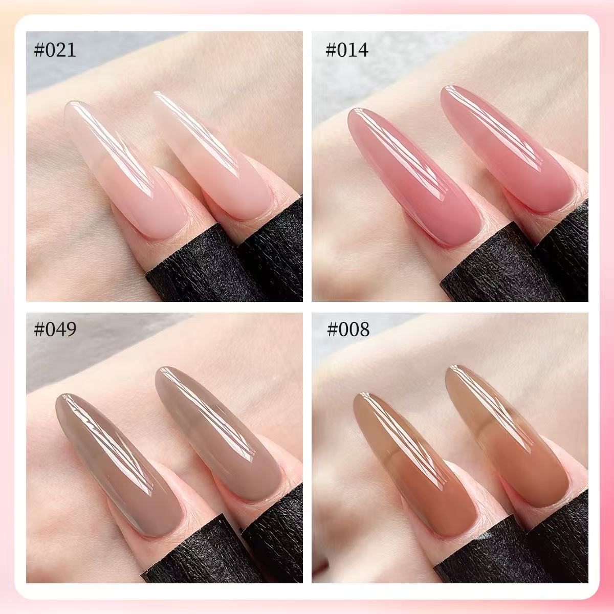 XEIJAYI 4 ألوان هلام هلام مسما - مراجعة Nail Art Natural Pink وسعره