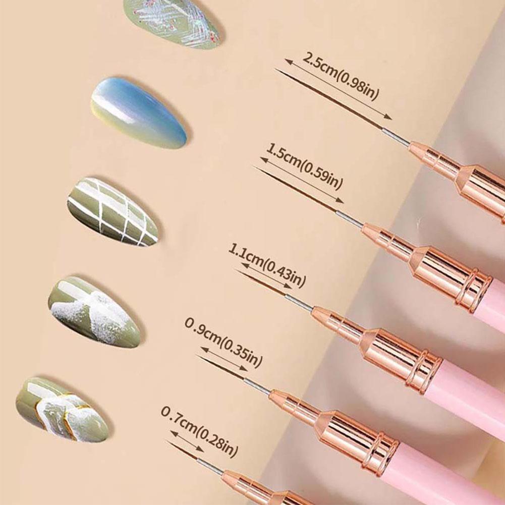 مجموعة من 5 فرش لرسم الأظافر،  - مراجعة Nail Art Brush Set وسعره