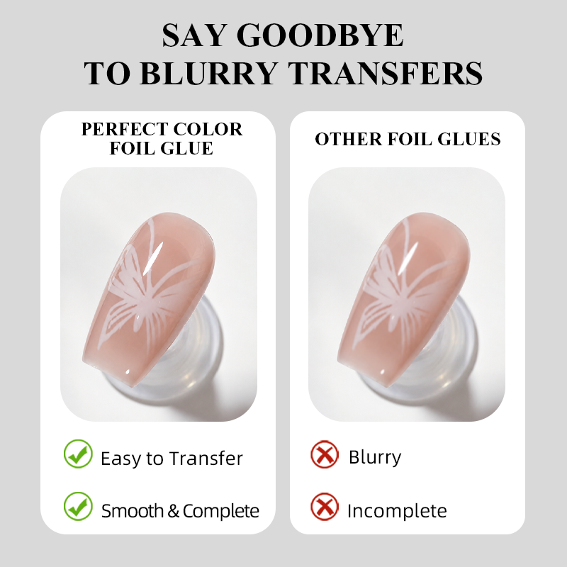 جل لاصق للأظافر PERFECT COLOR  - مراجعة Nail Foil Transfer وسعره