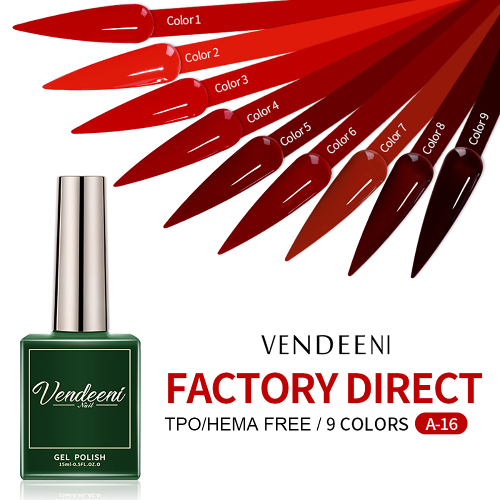 طلاء أظافر جل من فينديني بـ 9  - مراجعة Nail Art Red Cherry وسعره