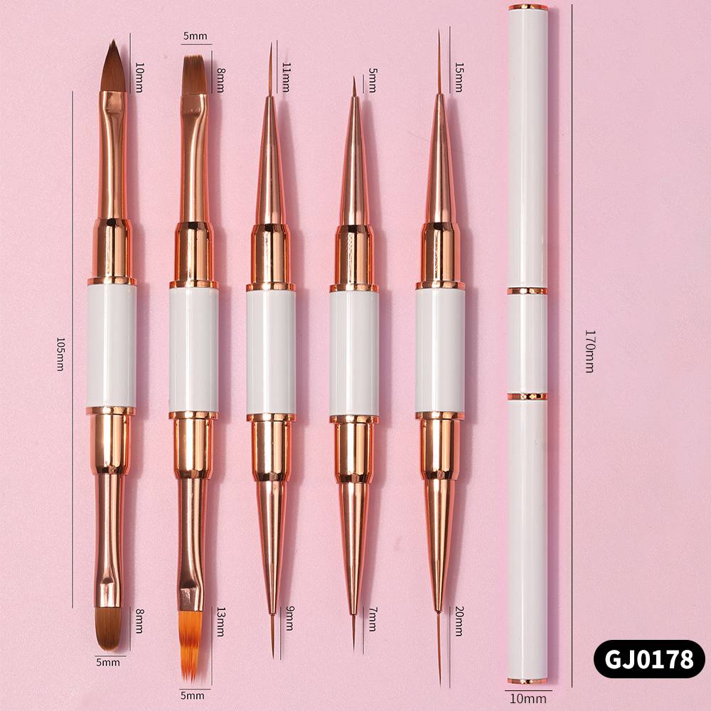 مجموعة فرش أظافر أكريليك مزدوج - مراجعة Nail Art Brush Set وسعره