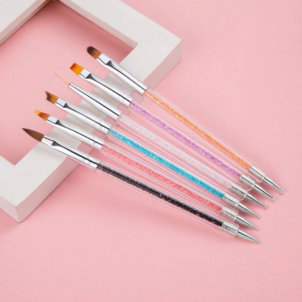 مجموعة فرش أظافر أكريليك مزدوج - مراجعة Nail Art Brush Set وسعره