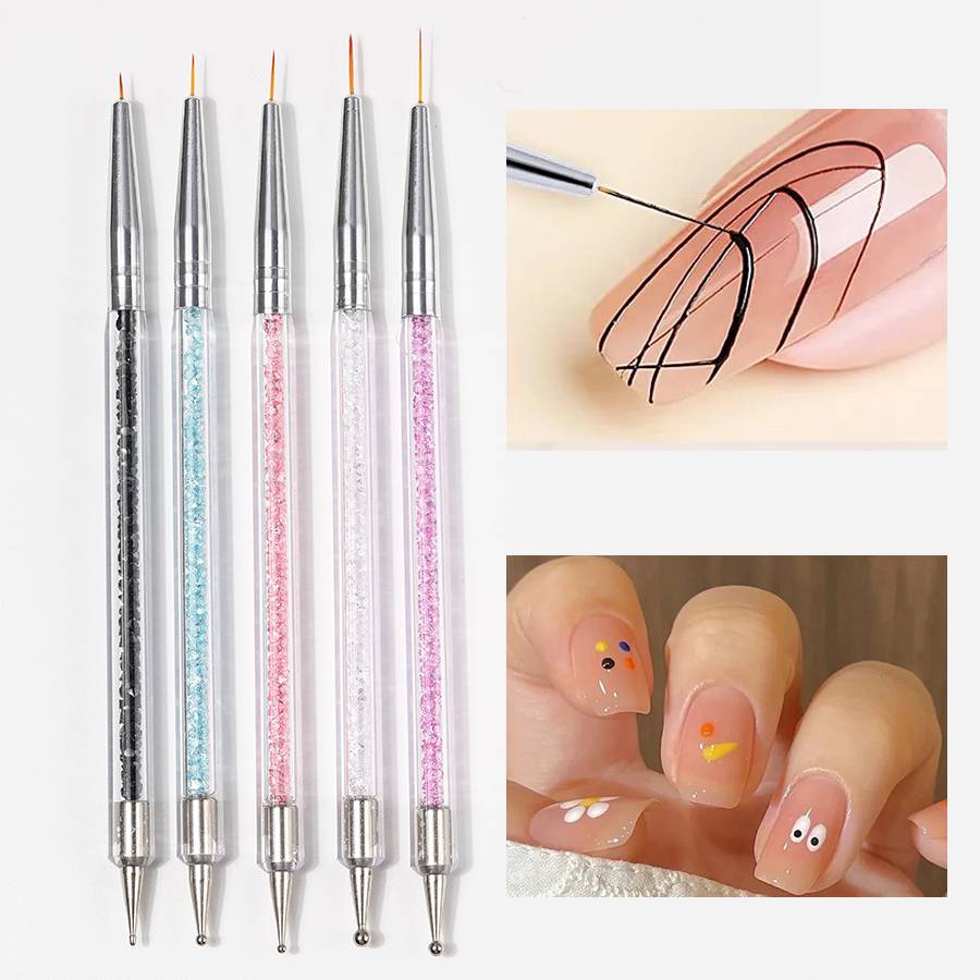 مجموعة فرش أظافر أكريليك مزدوج - مراجعة Nail Art Brush Set وسعره