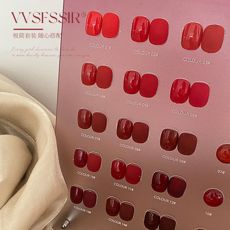 مجموعة طلاء أظافر جل VVSFSSIR  - مراجعة Nail Art Red Cherry وسعره