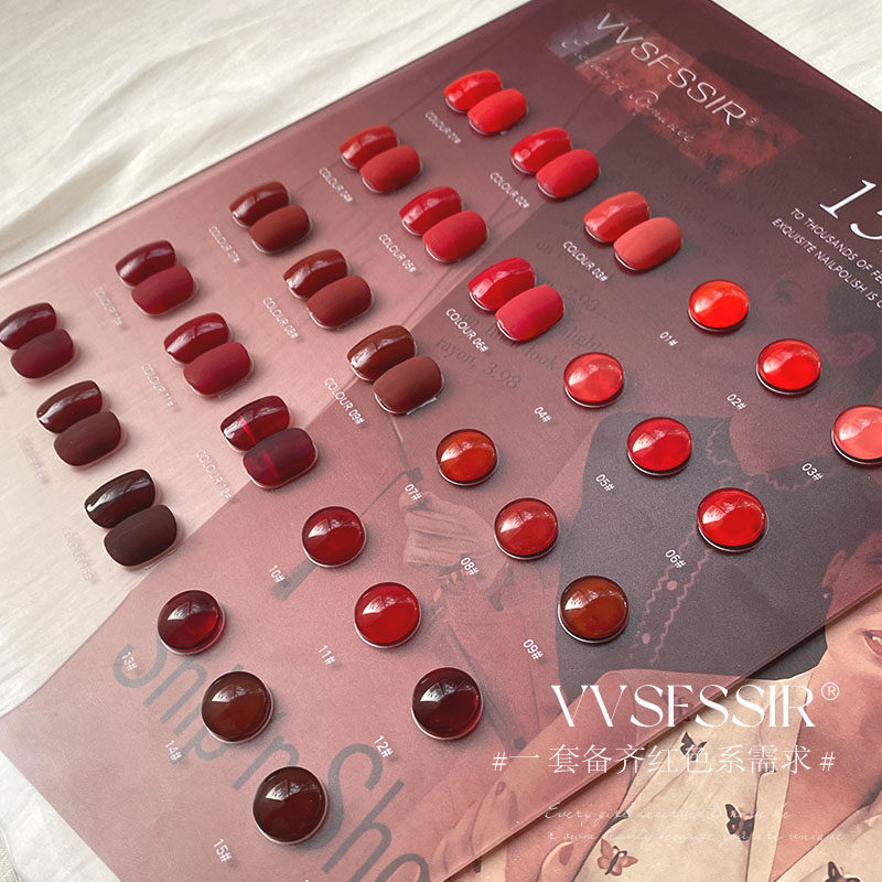 مجموعة طلاء أظافر جل VVSFSSIR  - مراجعة Nail Art Red Cherry وسعره