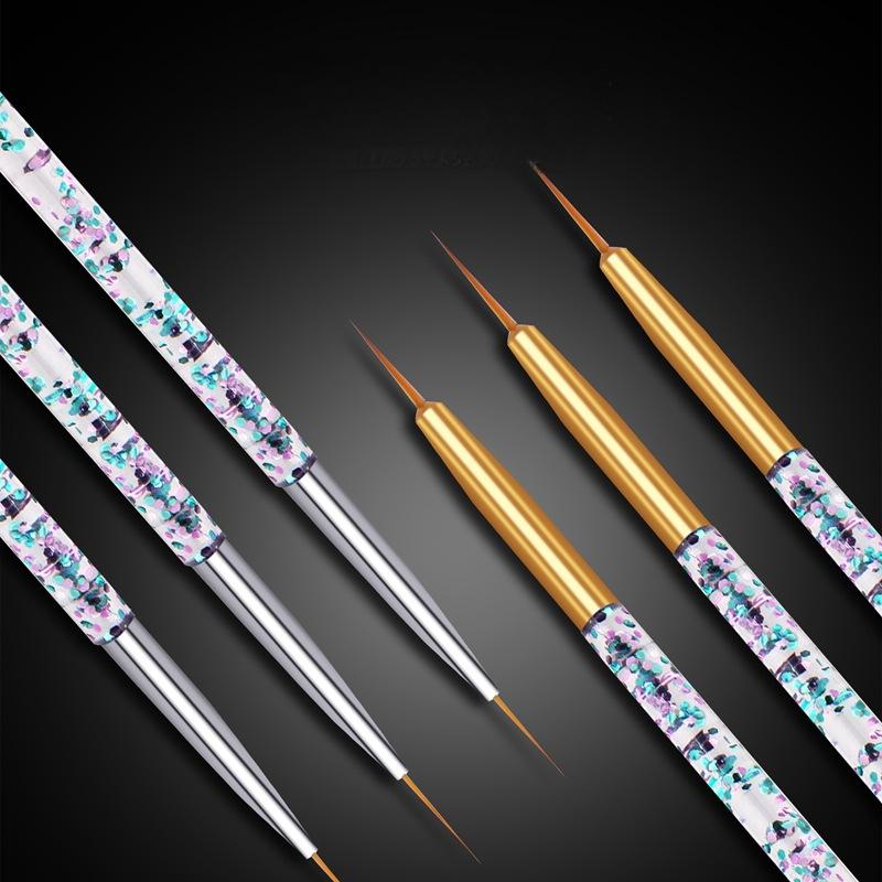 3 قطع/مجموعة فرش شفافة لرسم خط - مراجعة Nail Art Brush Set وسعره