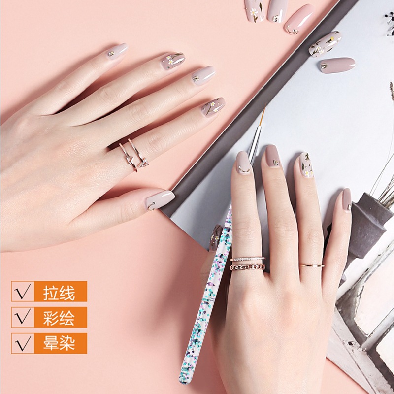 3 قطع/مجموعة فرش شفافة لرسم خط - مراجعة Nail Art Brush Set وسعره