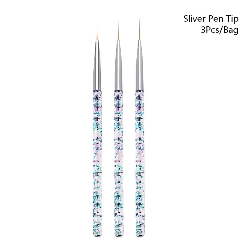 3 قطع/مجموعة فرش شفافة لرسم خط - مراجعة Nail Art Brush Set وسعره